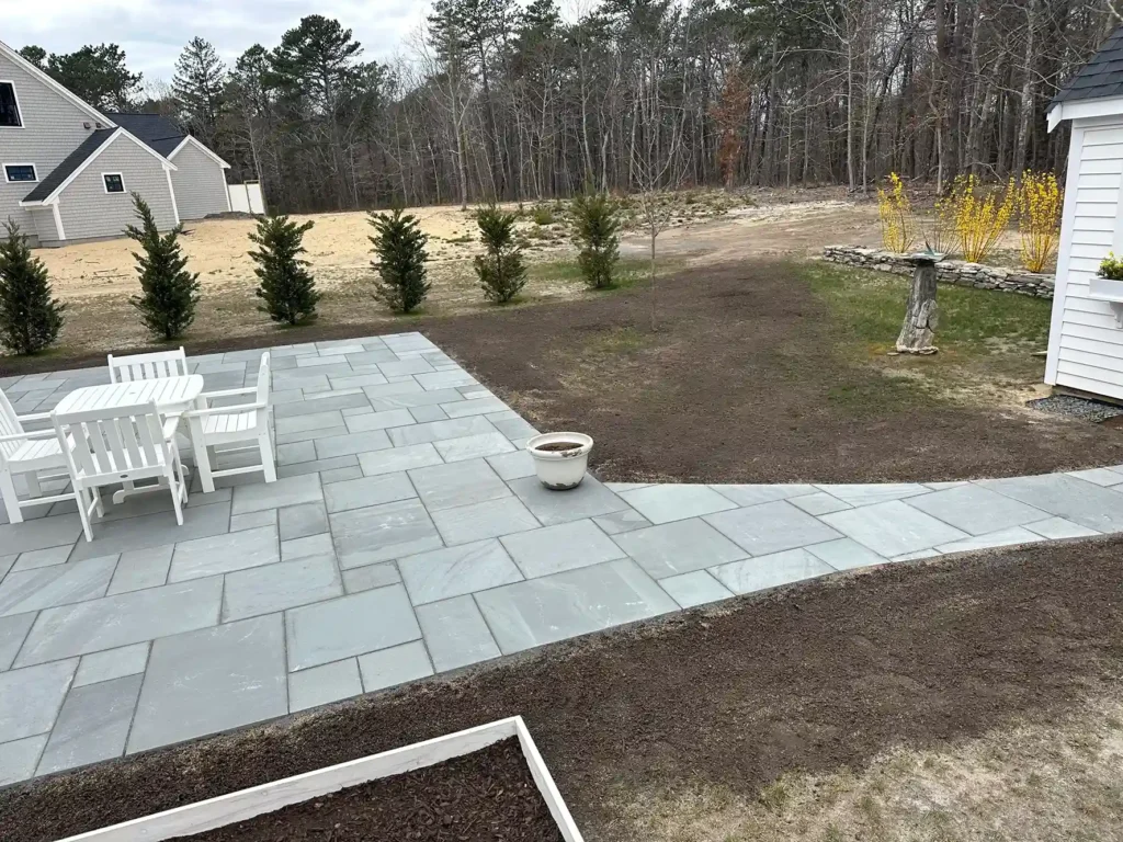 Completed landscaping project on Cape Cod