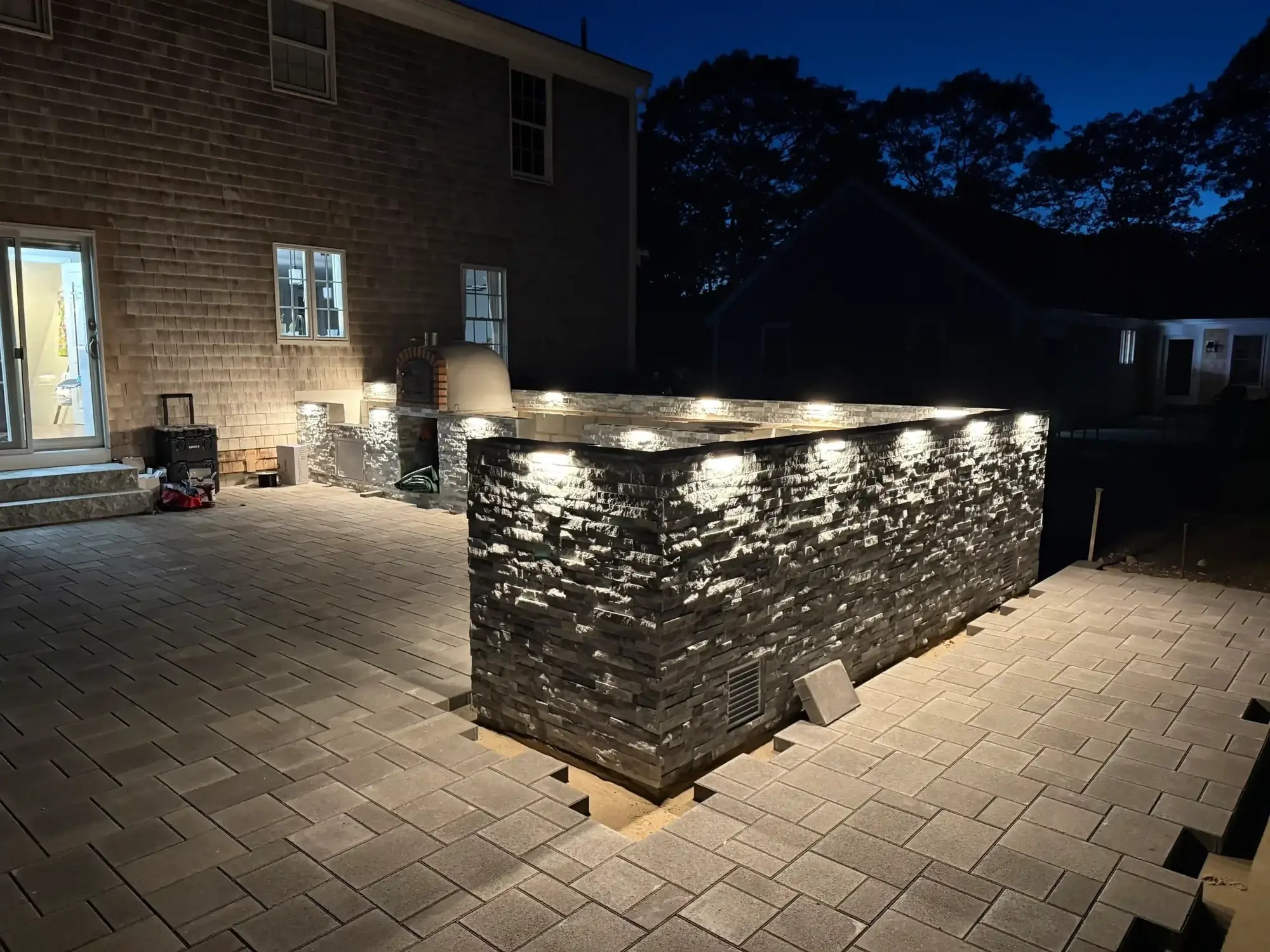 Hardscape and planting project in Barnstable County