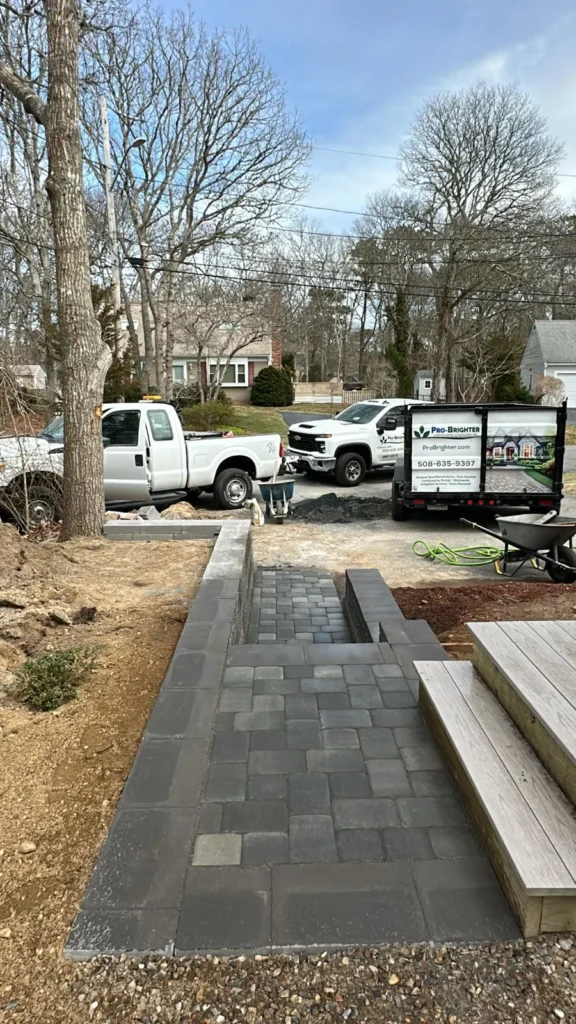 Cape Cod masonry and landscaping project