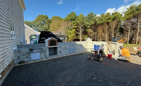 Completed landscaping project on Cape Cod